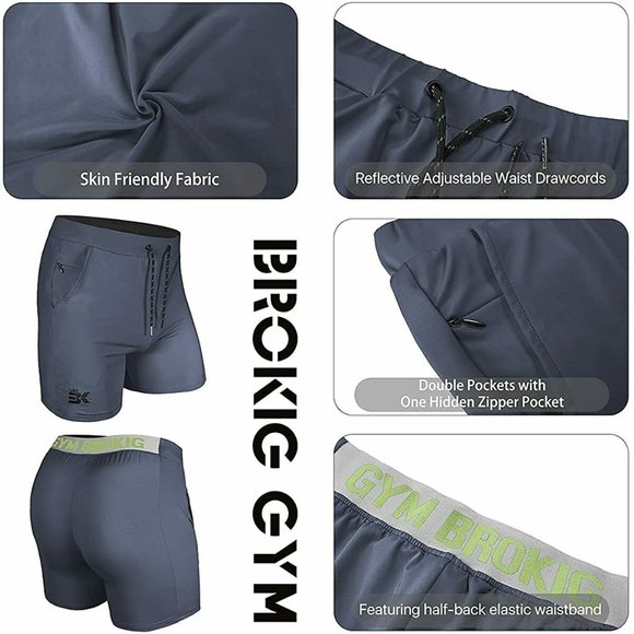 New Men's Lightweight Gym Shorts, Bodybuilding - Picture 6 of 6